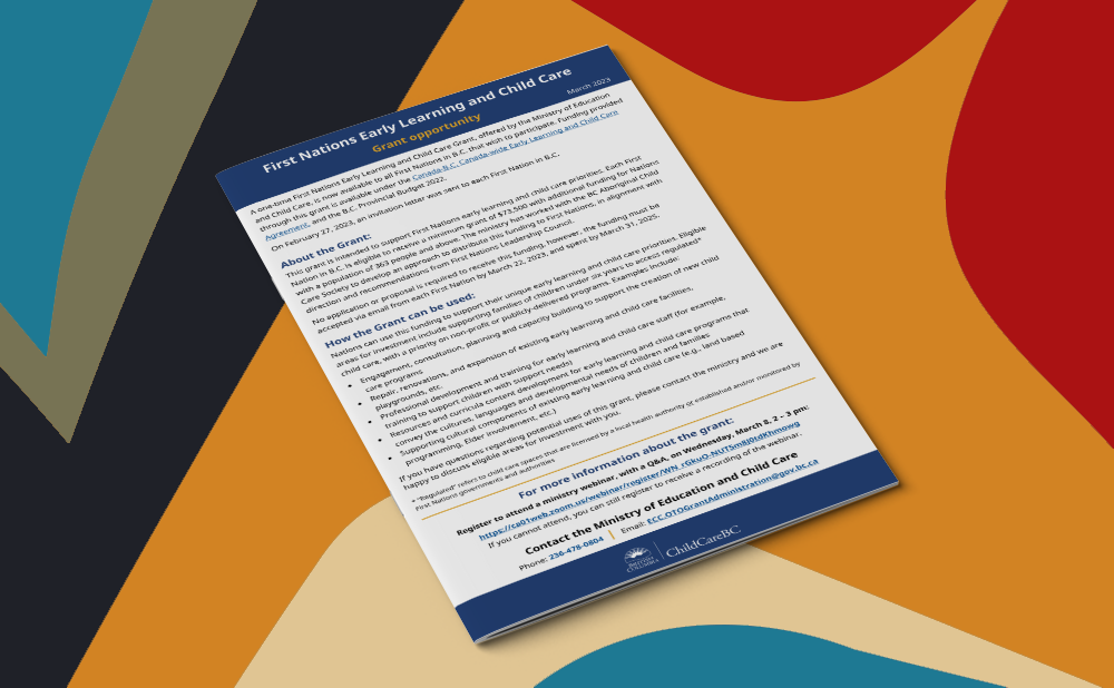 First Nations Early Learning and Child Care – Grant Opportunity