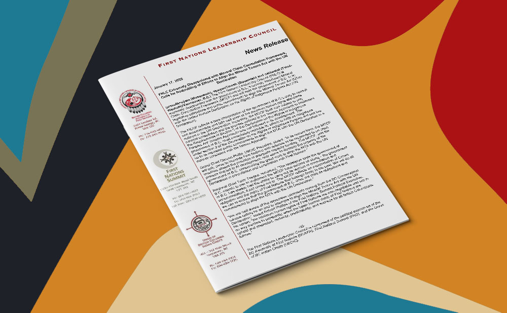 FNLC Extremely Disappointed with Mineral Claim Consultation Framework, Calls for Redoubling of Efforts to Align the Mineral Tenure Act with the UN Declaration