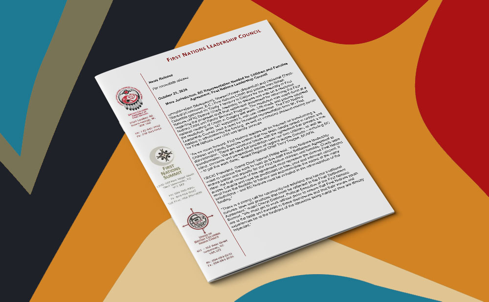 More Jurisdiction, BC Representation Needed for Children and Families Agreement: First Nations Leadership Council